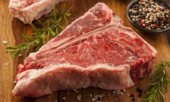 Thick Raw T-Bone Steak