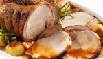 roasted pork on white plate