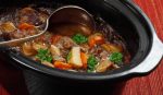 Photo of Irish Stew or Guinness Stew made in a crockpot or slow cooker.